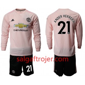 Manchester United Fodboldtrøjer ANDER HERRERA 21 Børn Udebanesæt 2018/19 Langærmet